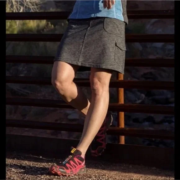 Kuhl Women's Mova Skort in charcoal heather, S, MSRP $70 - Picture 1 of 16